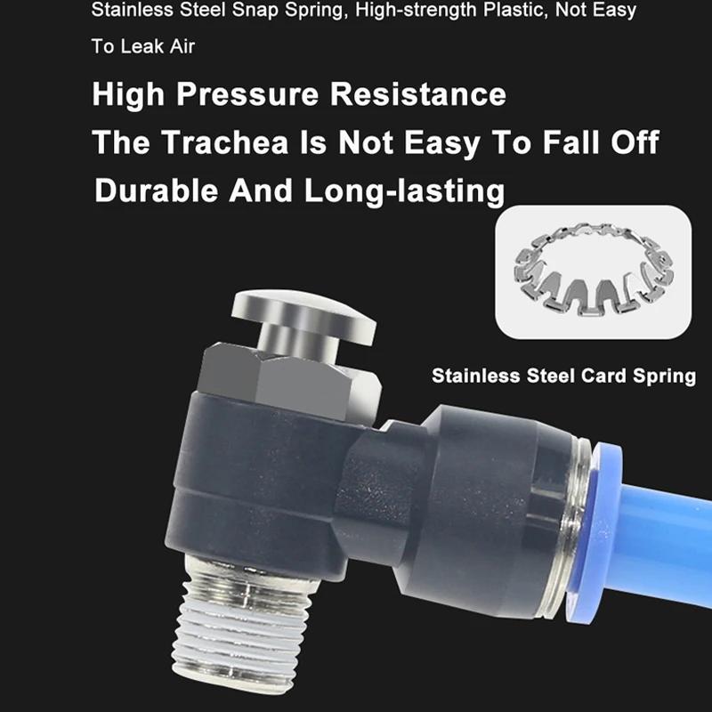 JSB4/6/8/10/12 Pneumatic Button Valve Quick Plug Pressure Relief Connector Normally Closed Manual Press Type Quick Exhaust Valve