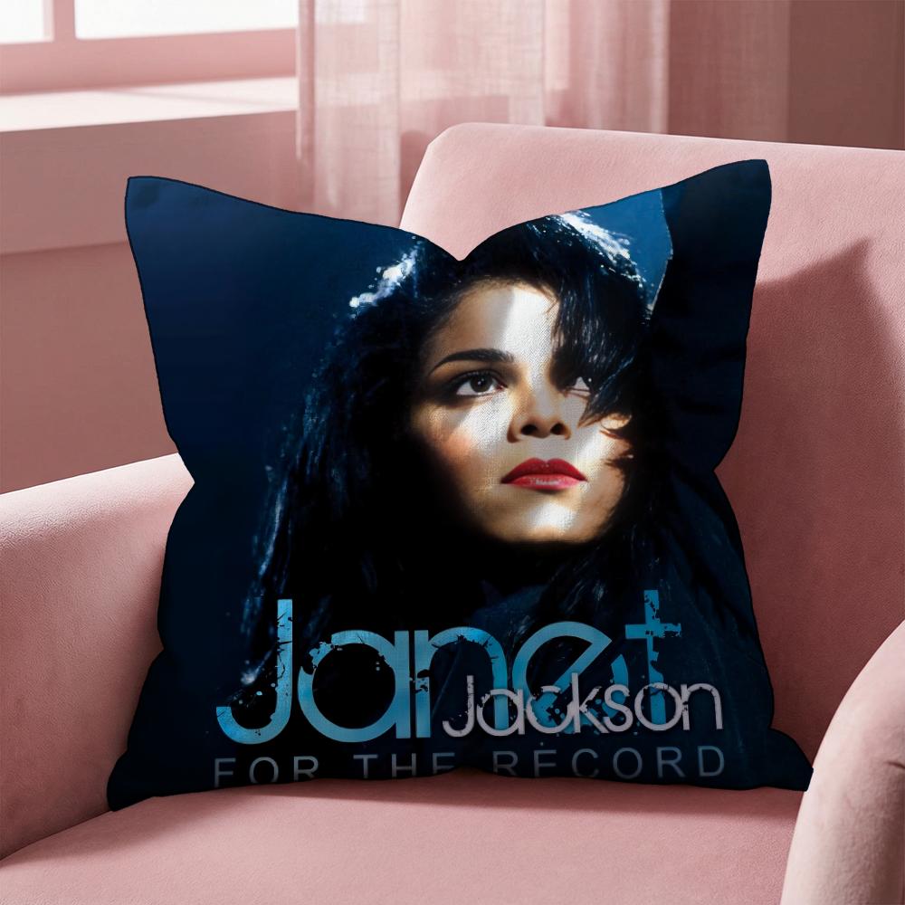 Cute J-JanetS J-JacksonS Cushion Cover Multi-Scene Pillow Cover for Home & Car - Reversible, Soft & Durable for Daily Use