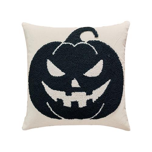 1PC Nuan Series Ins Cartoon Pumpkin Pattern Halloween Cushion Cover Plush Flow Embroidery Pillowcase for Sofa Living Room Bedroom Home Decor