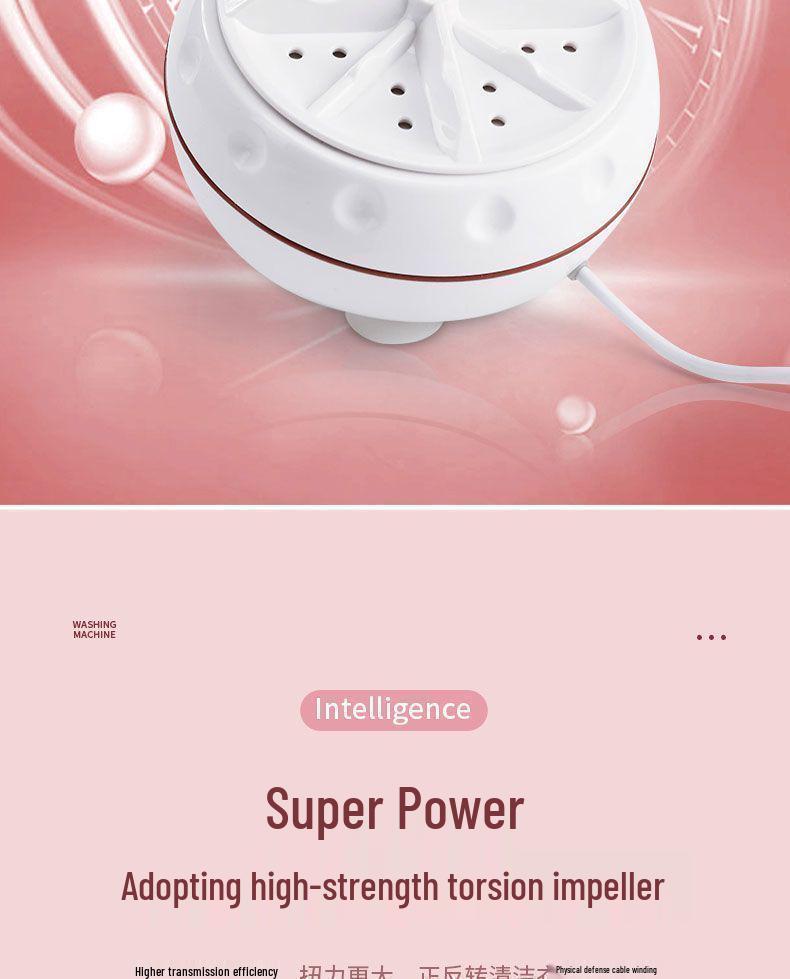 Portable Mini Automatic Washing Machine - Multi-Function, Turbo-Fast Cleaning for Dorms and Travel.