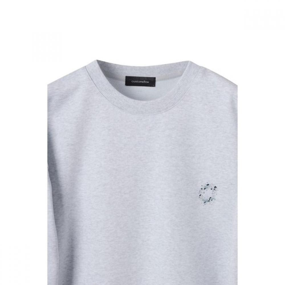 Customellow Grey Graphic Sweatshirt Cwtas25116gyx