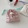 Cute Lace Drawstring Storage Bag Organizer Kawaii Sundries Small Pouch Bag Mini Cosmetic Lipstick Coin Purse Earphone Handbag
