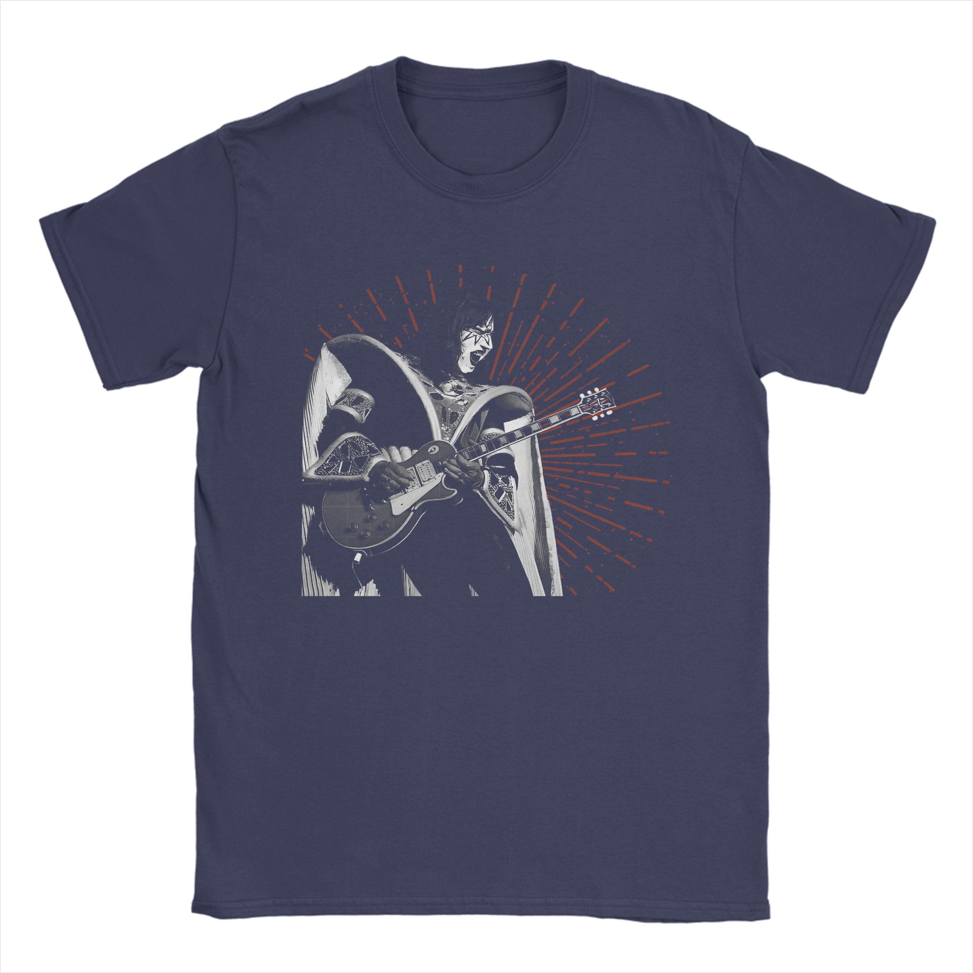 

Men s Ace Frehley T Shirt Pure Cotton Tops Creative Short Sleeve Crew Neck Tee Shirt Plus Size T-Shirt 3XL