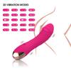 Pink Intense Pleasure G Spot  20 Speed Rechargeable Silicone Wand With Magnetic Charging G Spot S