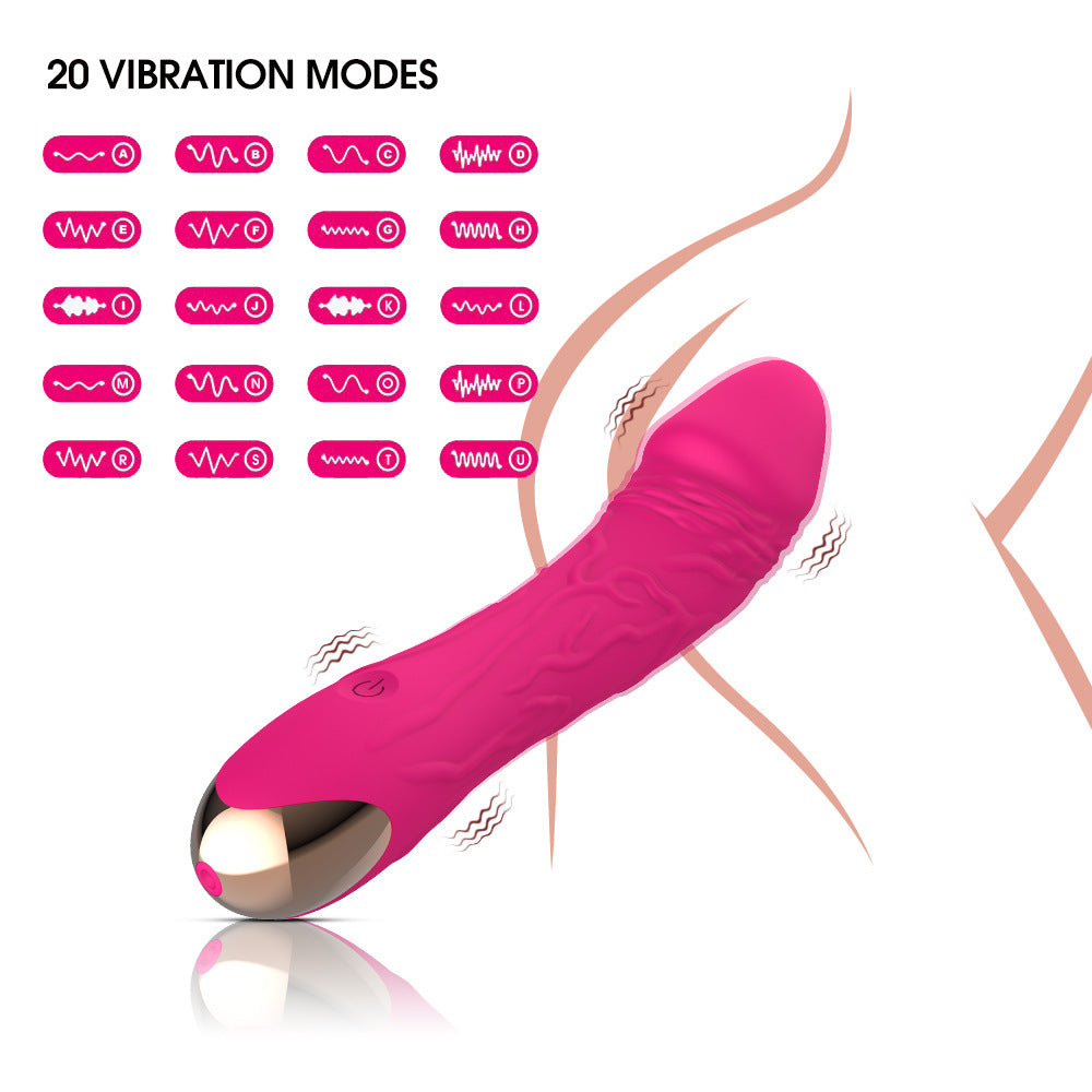 Pink Intense Pleasure G Spot  20 Speed Rechargeable Silicone Wand With Magnetic Charging G Spot S