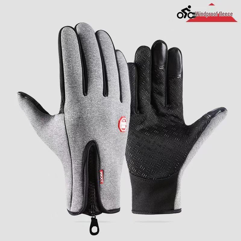 Winter Windproof Touchscreen Cycling & Skiing Gloves - Unisex Full Finger Fleece for Outdoor Sports