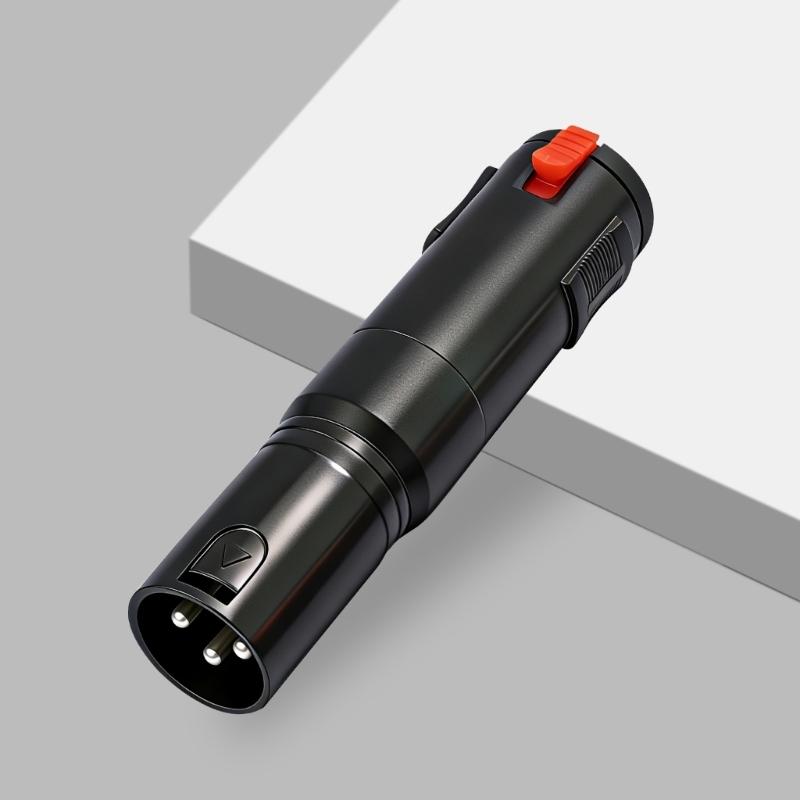 Professional 6.35mm TRS Female To 3Pin XLR Male Locking Auditory Adapter For Microphones And Amplifiers