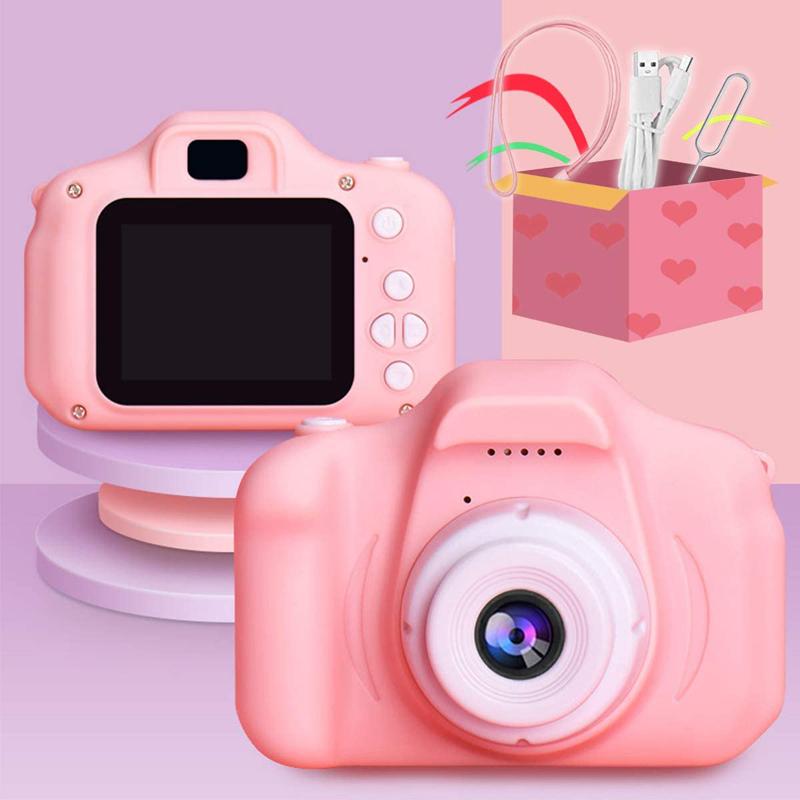 Kids Selfie Camera Camcorder 2.0 Inch IPS Screen with 32GB Card HD Digital Video Camera for Kids Birthday Gift