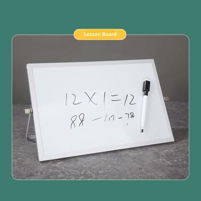 Tableau blanc de bureau pliable réglable Double face Utilisation effaçable Tableau d'écriture Avec support Tableau de messages Utilisation sur bureau