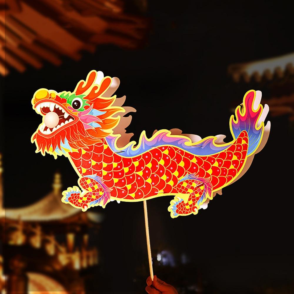 Handmade Dragon Dance Lantern Traditional LED Lantern Toys  Mid-Autumn Festival