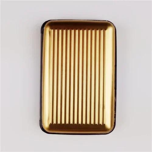 1Pc Men Aluminum Bank Card Holder Blocking Hard Case Wallet Solid Credit Card Anti-RFID Scanning Protect Card Holder Dropship