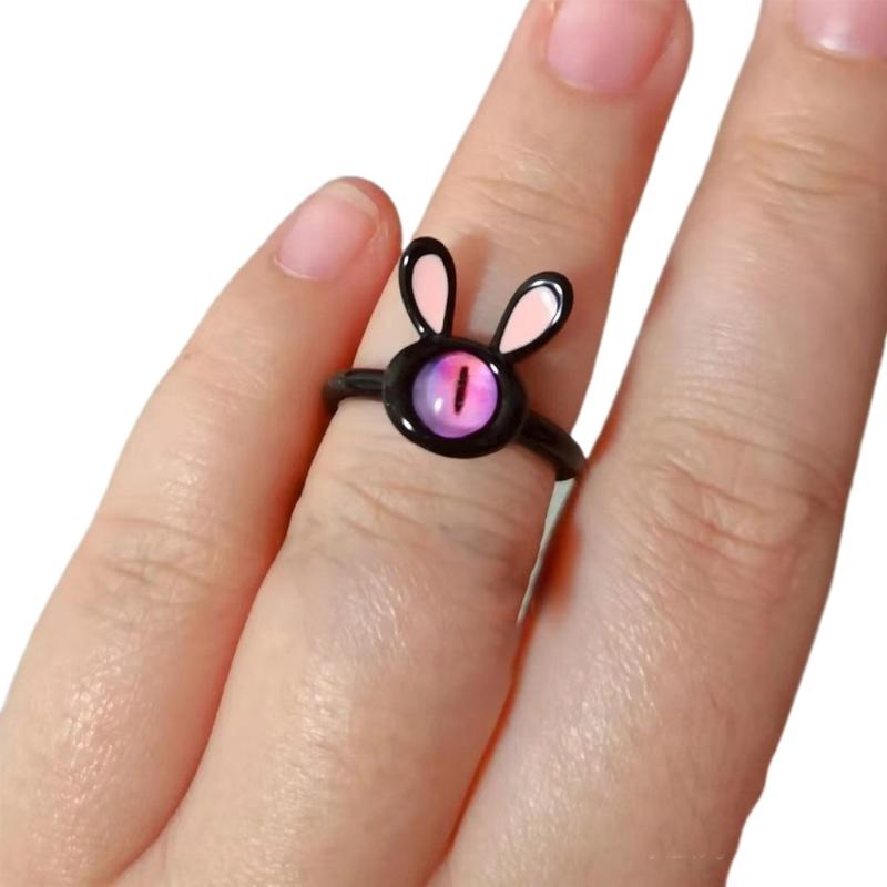 

Cute Monster Rings For Women Fashion Sweet Cat Eyes Open Couple Rings Wedding Finger Accessories New Jewelry Gift