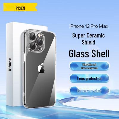 Pisen Ultra-Thin Transparent Glass Case for iPhone 12 Pro Max