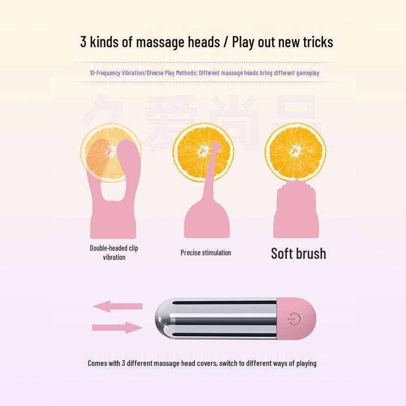 Electroplated Mini Vibrator: Silicone Head, Multiple Styles, Silver Bullet Egg