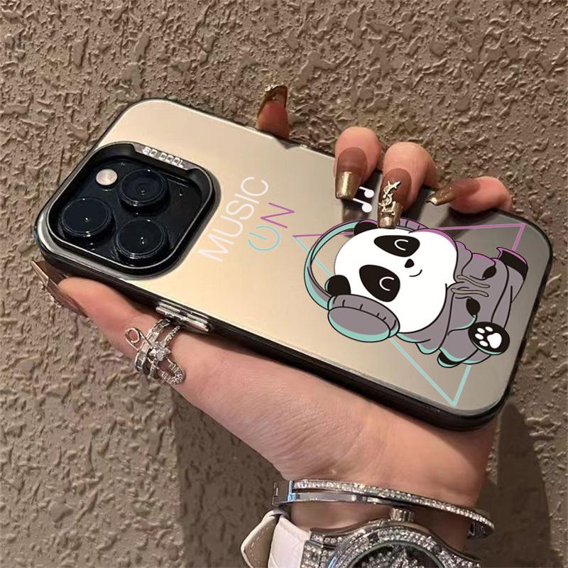 

Чехол для Samsung A55 Чехол Galaxy S24 Ultra S21 S23 FE S22 Plus A14 A34 A15 A35 A54 Милый Мультяшный Животный Музыкальный Панда Гальваническое Покрытие S23 FE