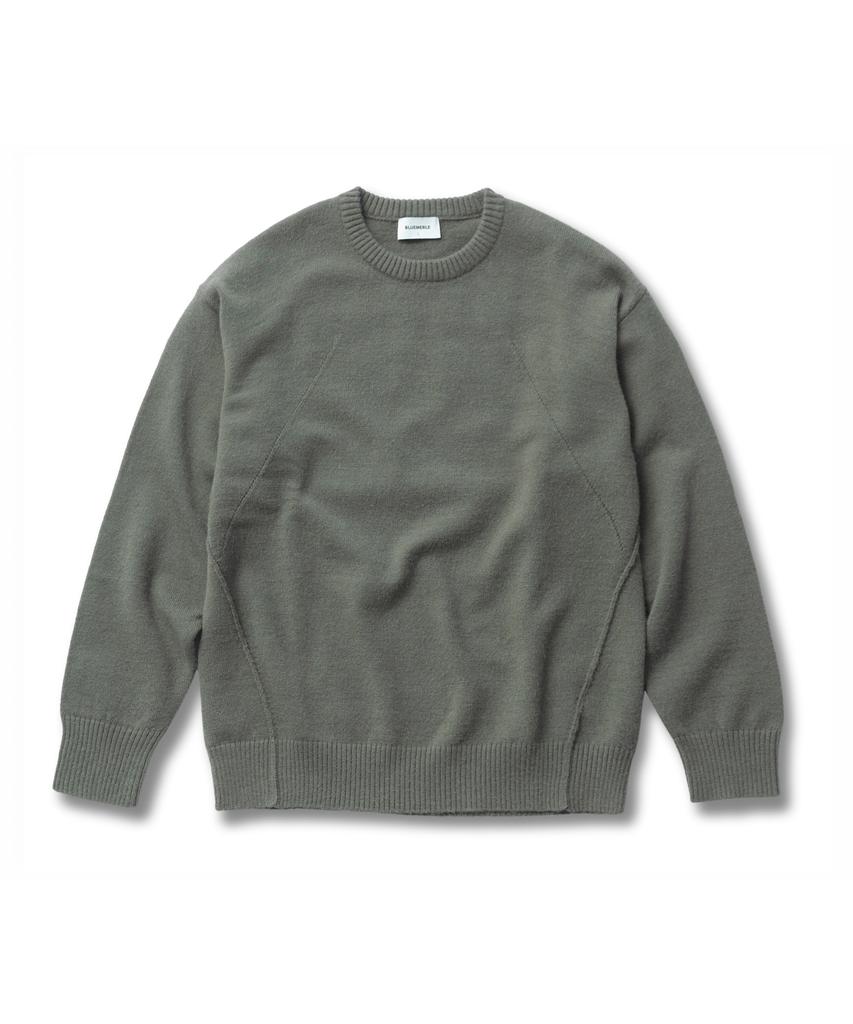 Beullumeol Pbt Wool Crew Neck Knit - Olive Green