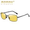 aoron Fashion Folding Night Vision Photochromic Polarized Sunglasses Classic Sun Glasses Metal Frame UV-resistant Eyewear for Men Women