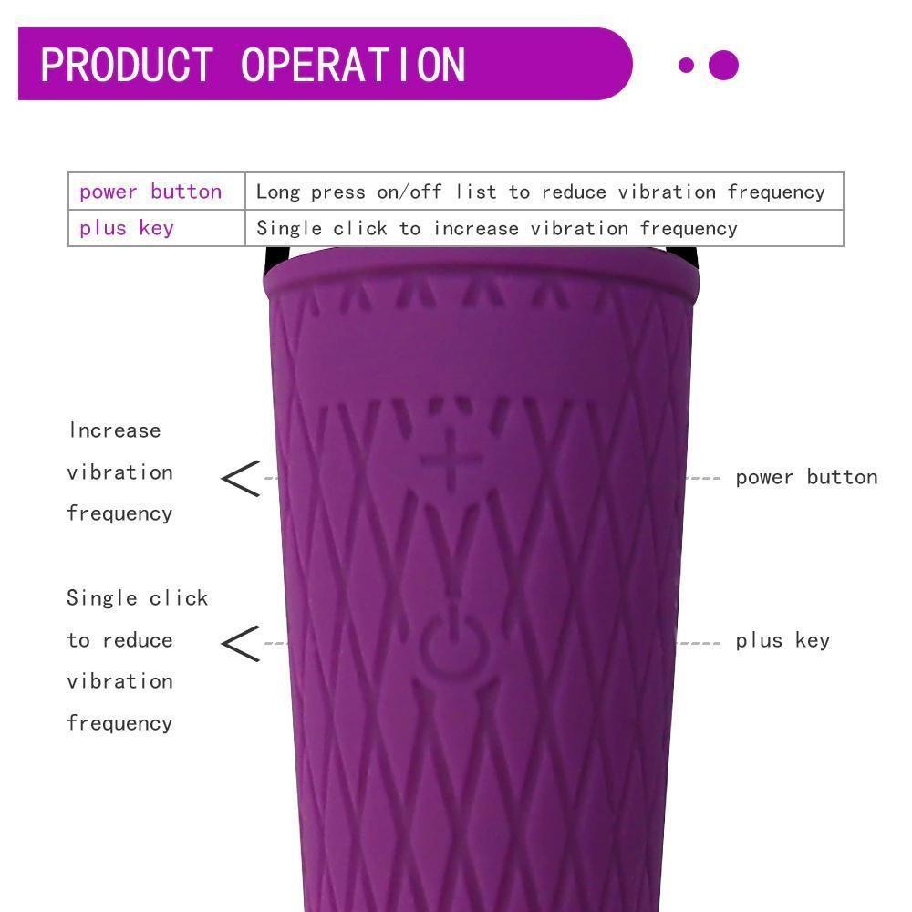 Massage Stick Vibrator Shoulder Foot Neck Back Face Handheld Ladies Massage Vibrator