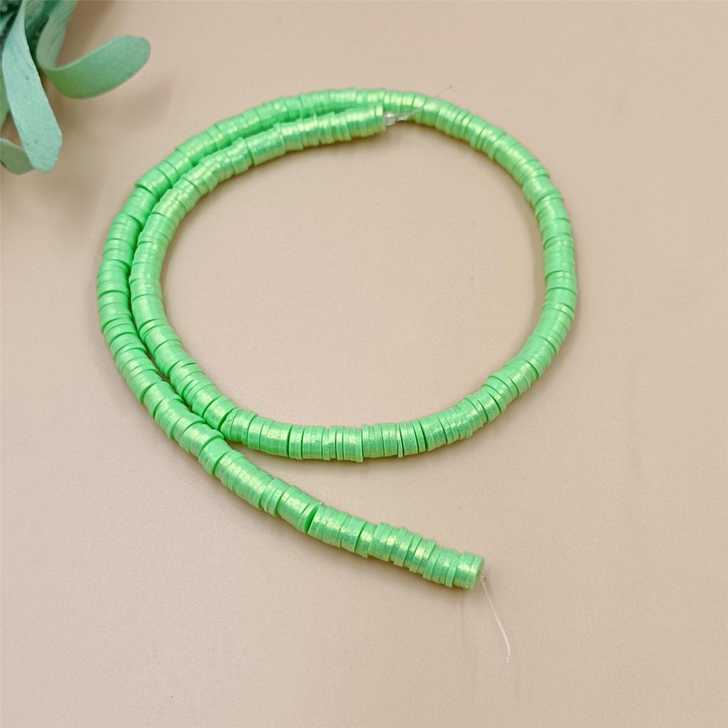 1 Sıra Kolye 7 Renk Bileklikler 6mm Sedefli Toz DIY Takı Yapımı İçin Gevşek Boncuklar Polimer Kil Moda 350 Adet Ara Boncuk