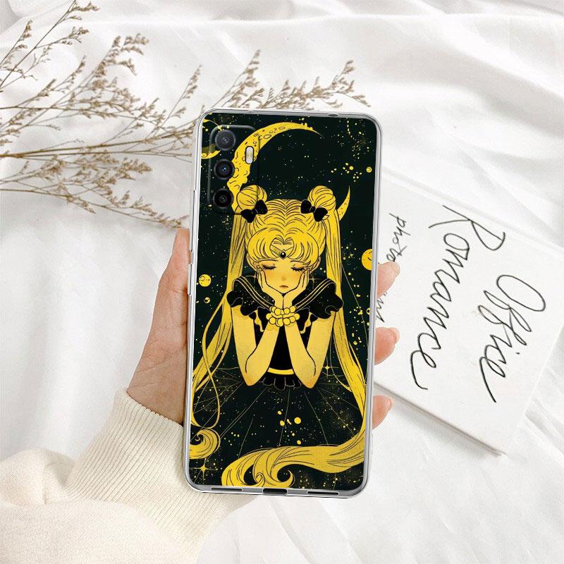 TR34 S-Sailors Art M-Moon Transparent Phone Case for Motorola Moto Edge 20 30 40 50 S30 Fusion Ultra Pro Neo Lite + G200 G23