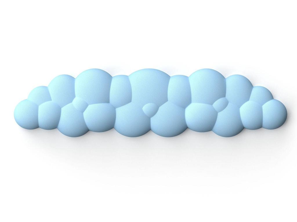 Cloud Leather Mouse Pad & Memory Foam Wrist Rest - Non-Slip Silicone Keyboard Support