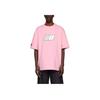 WE11DONE Ss22 Logo Print Short Sleeve T-Shirt Unisex Tops Light-Pink WD-TT1-22-674-U-PK
