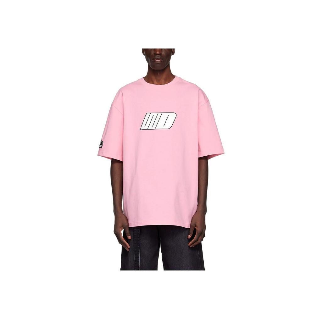 WE11DONE Ss22 Logo Print Short Sleeve T-Shirt Unisex Tops Light-Pink WD-TT1-22-674-U-PK