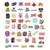 50 Non-Infringing Inspirational Graffiti Stickers: Vibrant Chinese Designs for Suitcases, Guitars, and Notebooks. Waterproof and Durable.