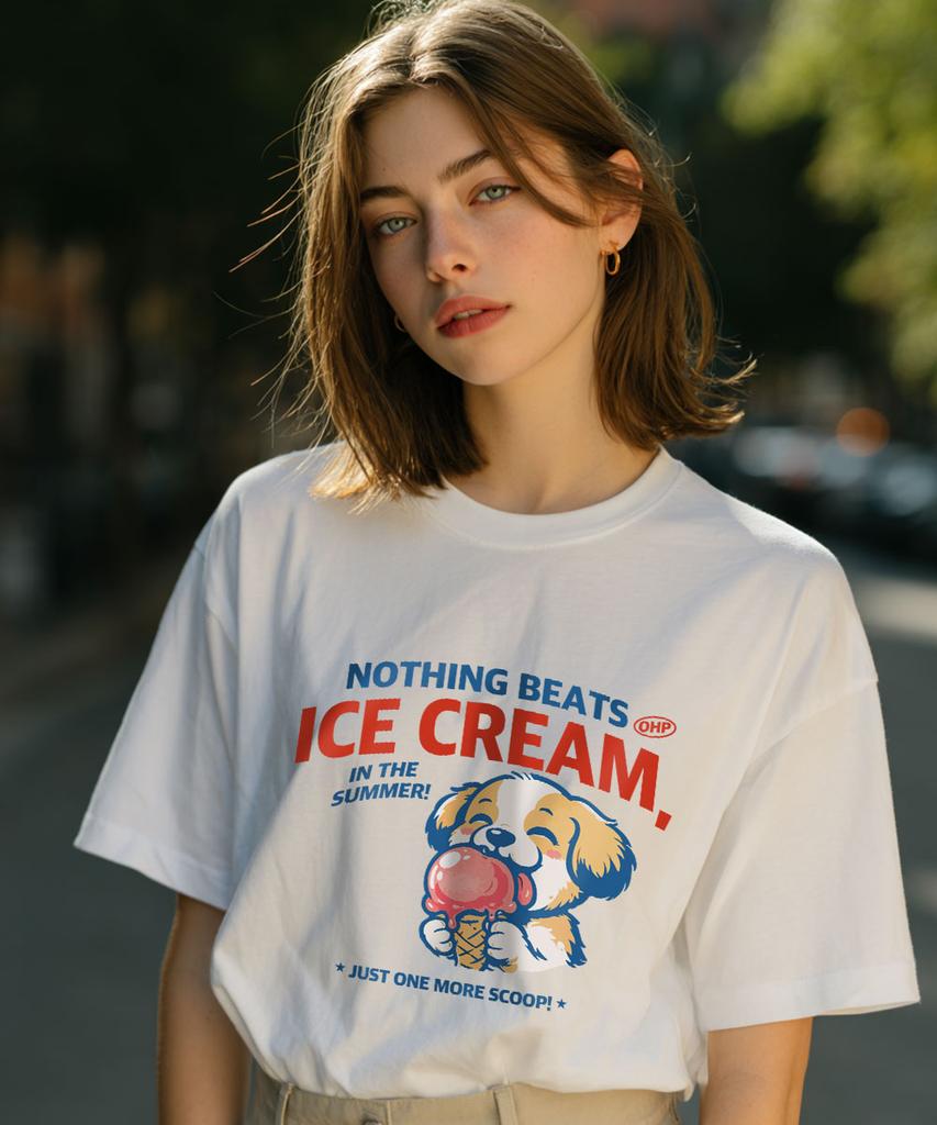 OHP Ohpxjoy One More Scoop Semi-Over Short Sleeve Tee