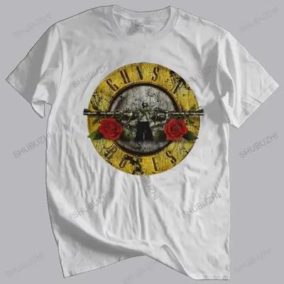 Womens T Shirt Summer Tshirt Guns N Roses Bullet Logo Rock Brand Tee-shirt Plus Size Tops Summer Fahsion Streetwear