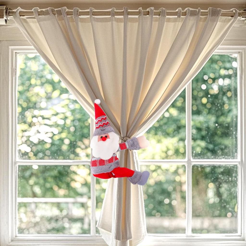 Christmas Cartoon Doll Curtain Tie-Back for Home Decoration and Gift