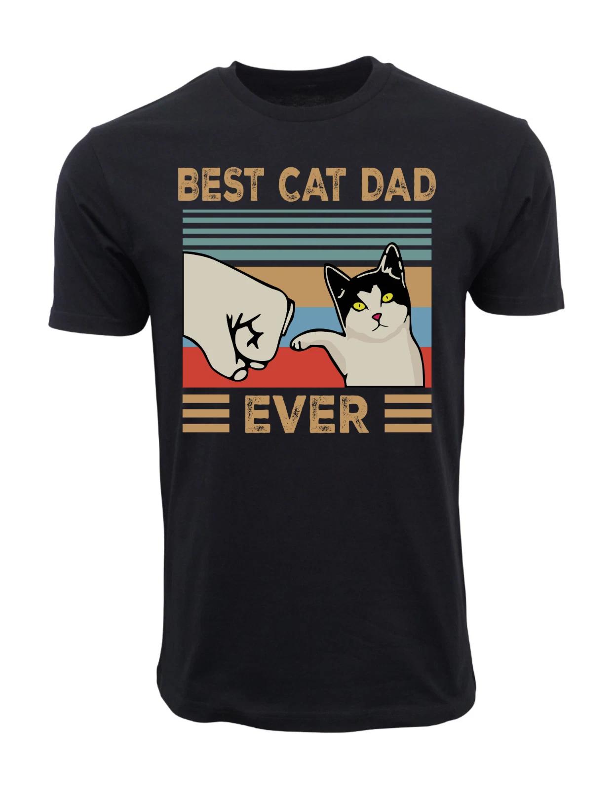 Unisex Adult Casual Graphic BEST CAT DAD T-Shirt Shirt M