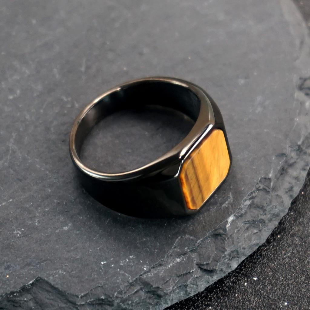 ring, personalized, retro and trendy men's ring, fashionable stone men's ring