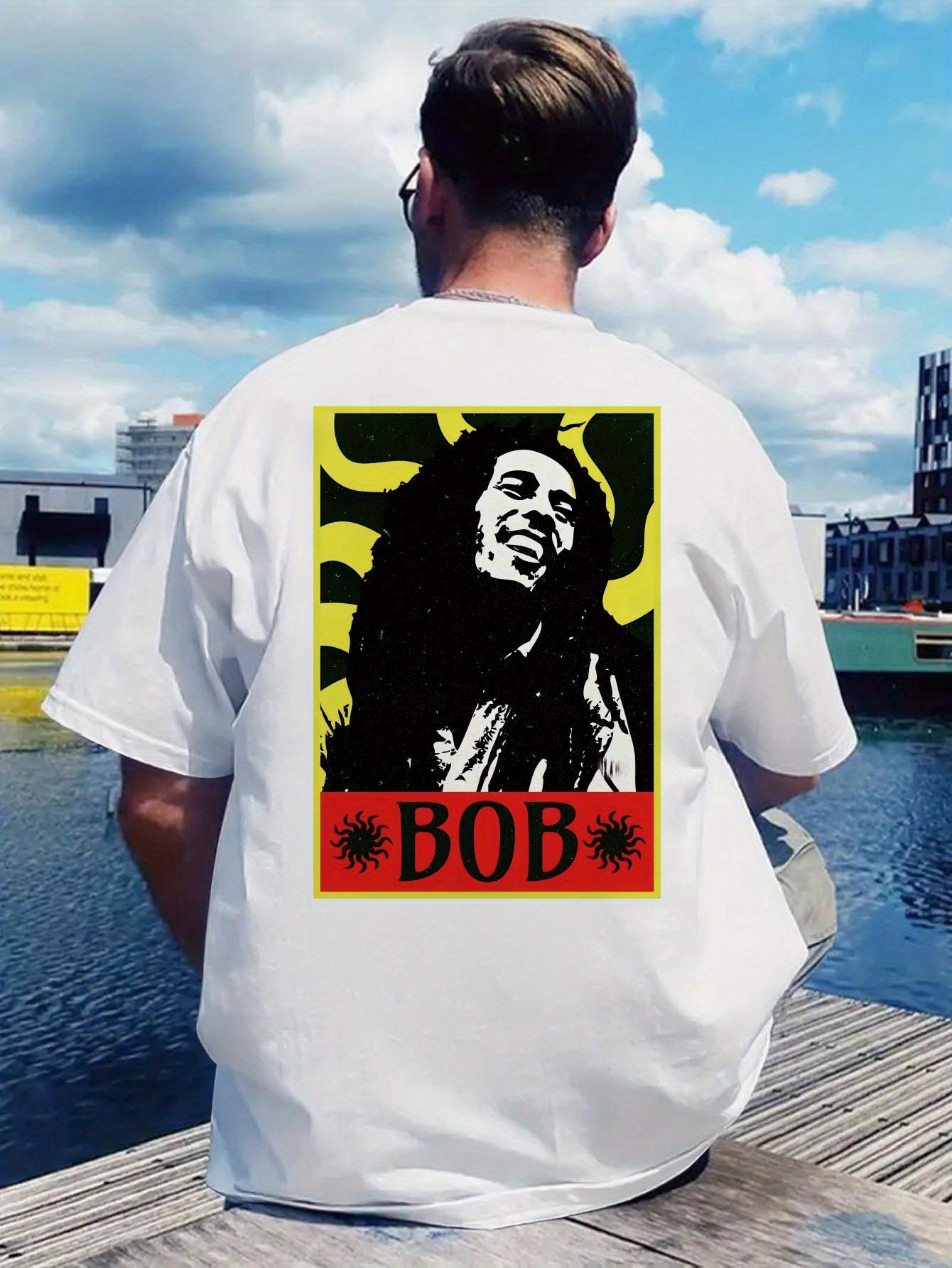 One Retro Rock Band Print T-shirt with Round Neck S