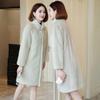 Faux Fur Coat, Elegant Thermal Solid Long Sleeve Knee Length Coat for Fall & Winter, Women's Clothing
