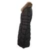 MONCLER [Domestic regular] HIRONDELLE hoodie down with fox fur collar coat 0 blackUsed