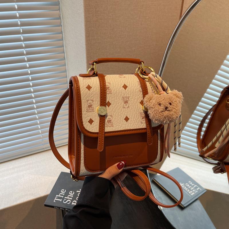 Fashion retro high-end simple handbag women's 2025 summer new college style versatile backpack