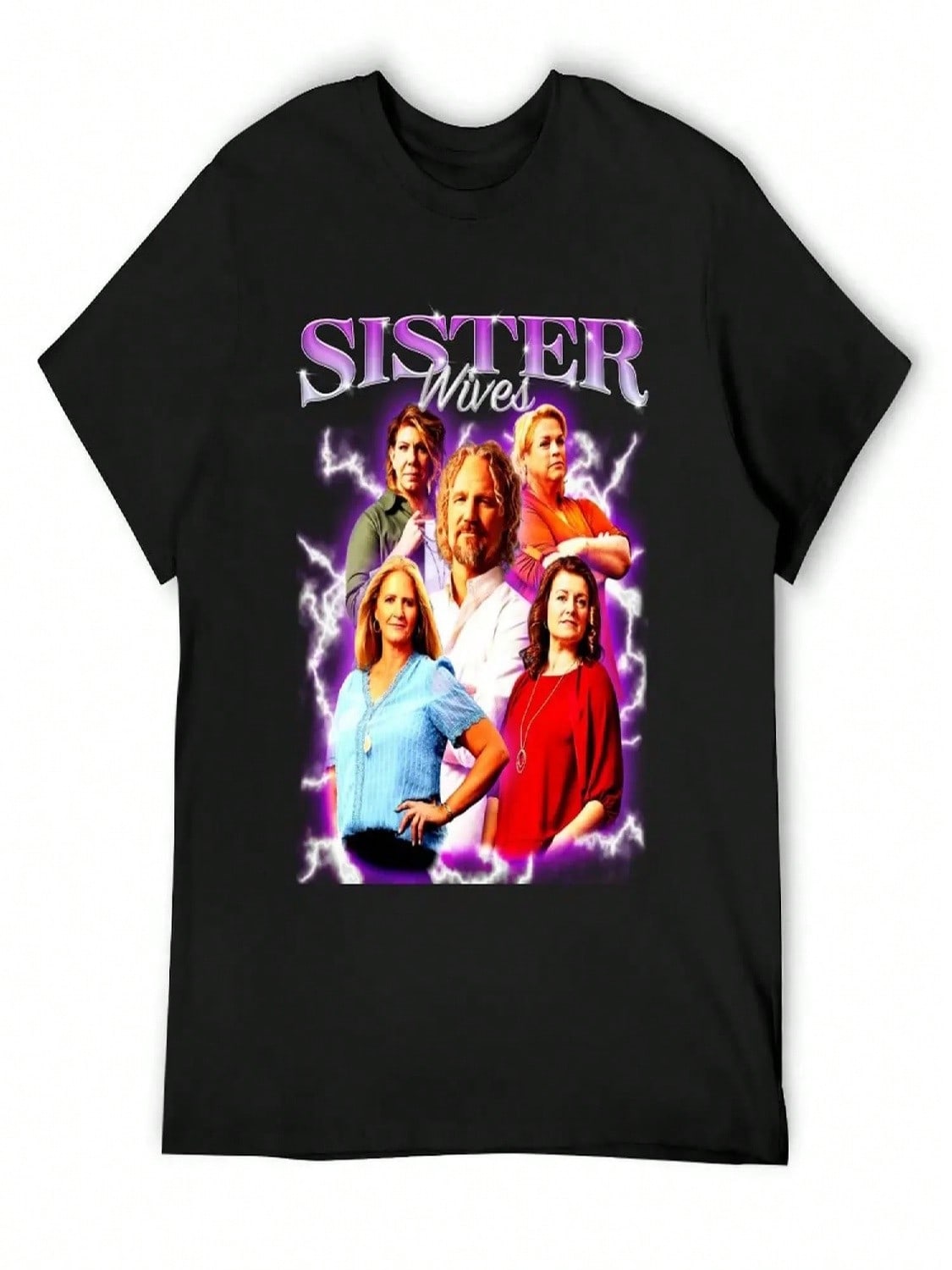 Sister Wives Bootleg Design (Purple) T-Shirt Tees Customs Design Your Own Aesthetic Clothing unisex White T Shirts S разноцветный