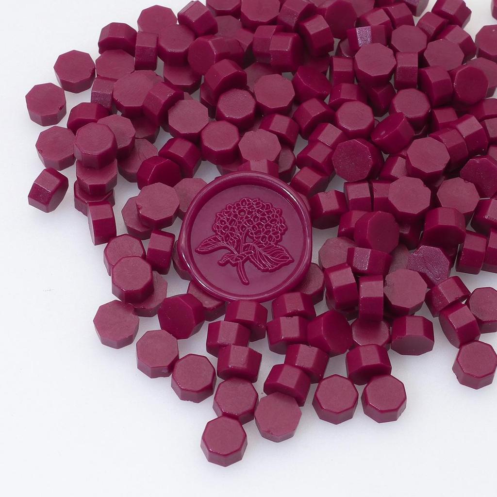 148 Pearlescent Octagonal Sealing Wax Beads - Mixable Colors, 500g Package