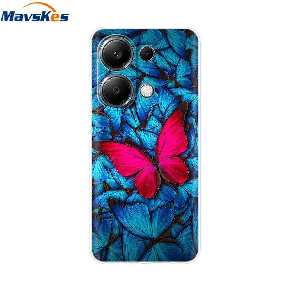 For Poco M6 Pro Case For Xiaomi Poco M6 Pro 4G Cover Fundas Coque Camera Protector Soft Silicone Phone Back Case For Poco M6 Pro