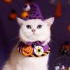 Clothes Halloween Cat Headgear Breathable Cat Woven Hat Bib Halloween Pets Costumes  For Dog Rabbit