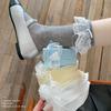 Women's Spring and Summer Thin Lace Lace Medium Tube Boneless Cotton Socks