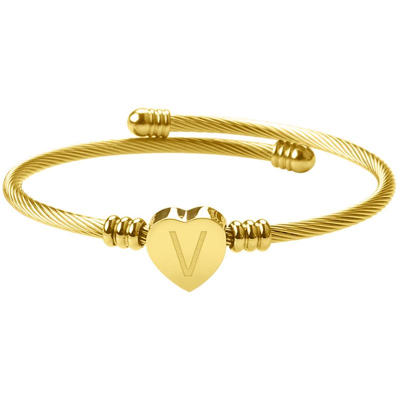 Bracciale Personalizzato da Donna a Forma di Cuore con 2 Nomi e 2 Pietre della Nascita - Argento, Oro o Oro Rosa - Regalo di San Valentino per Lei | – IT