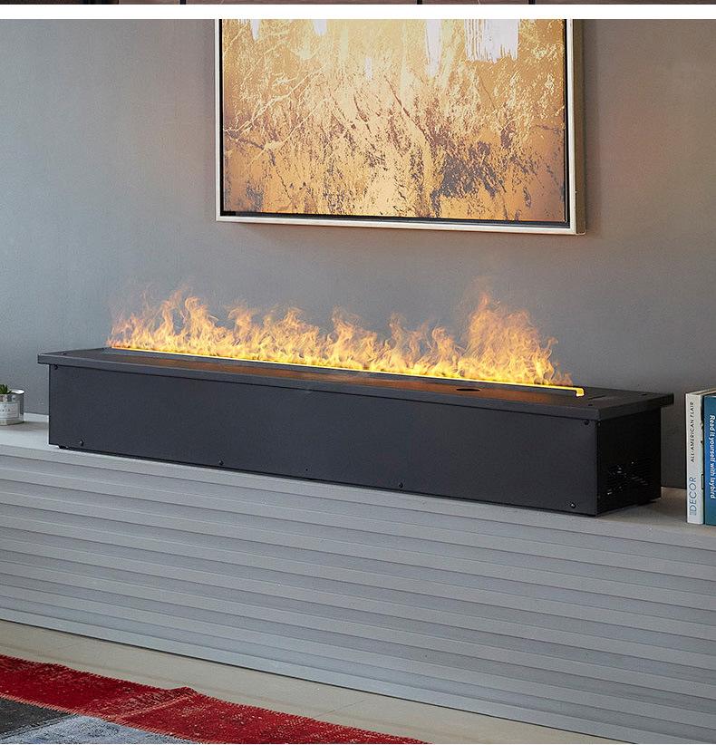 European-Style 3D Atomizing Fireplace: Built-in Electronic Humidifier with Simulated Flames for Smart Energy Saving