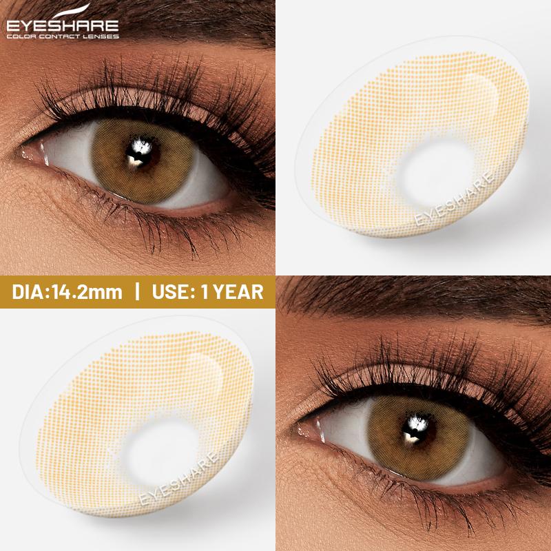 

EYESHARE Цветные контактные линзы Синие мягкие косметические линзы Зеленые модные удобные цветные контактные линзы Коричневые годовые натуральные линзы 1 пара