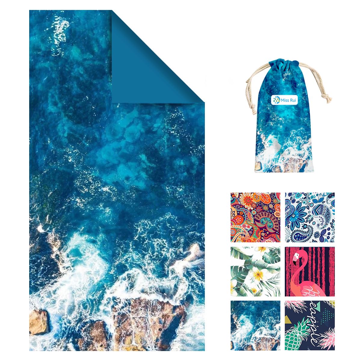 

MissRui Пляжное Банное Микрофибровое Плавательное Супер Для Горячего Легкое для Ношения Полотенце, Полотенце, Полотенце, Полотенце, 180x80см, Мягкое, Пескостойкое, Быстросохнущее, Большое, Впитывающее,