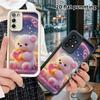 Phone Case: 2D Flat Samsung Galaxy A34 A35 M05 M06 S20 S22 S21 FE Plus 5G Protective Case, Featuring a Hugging Little White Bear with a Heart, Perfect