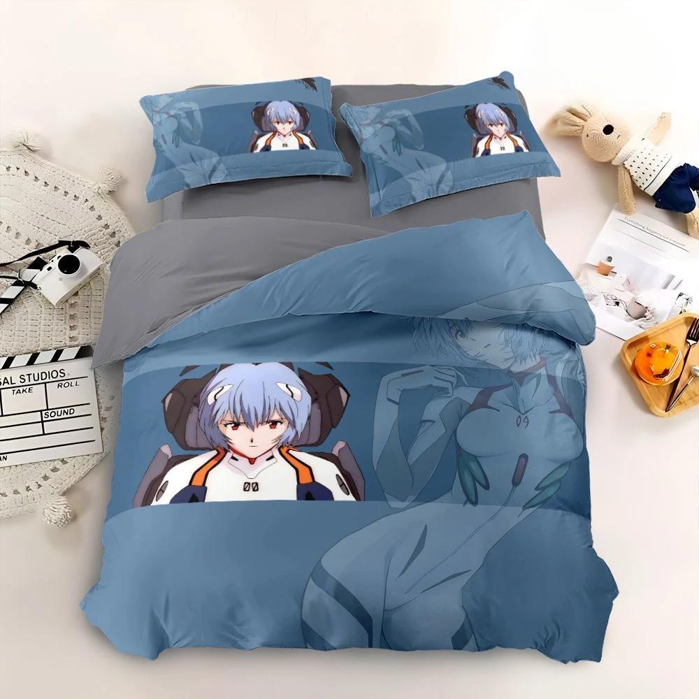 

Comforter Neon Genesis Evangelion Eva Bedding Set Adult Boy Girl Bedroom Decoration Children Single Double Large Comforter (quilt)-EU Single(135*200cm)3pcs