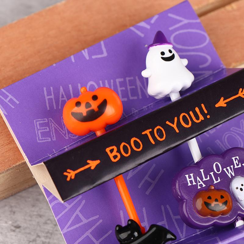 1 Paquete Palillos de Cóctel de Halloween Tenedor de Fruta Creativo para Niños Juego de Tenedores de Fruta para Vacaciones Palitos para Pastel Tenedores para Postres