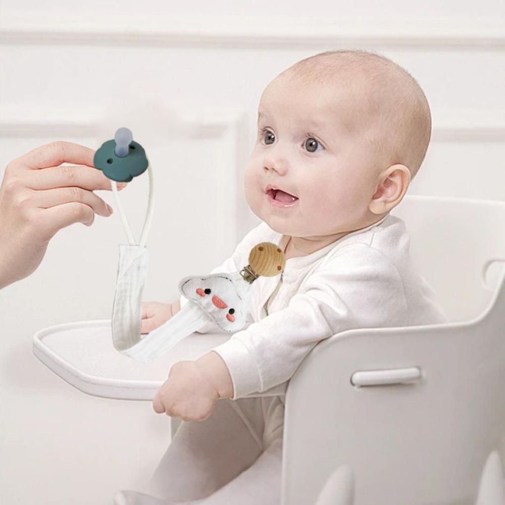 Cartoon Schnullerhalter Verlustsicherer Schnullerhalter Clips Niedliche Baby Stoff Schnullerkette Kinder